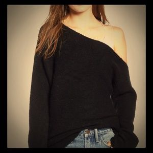 Treasure & Bond One-shoulder ribbed sweater